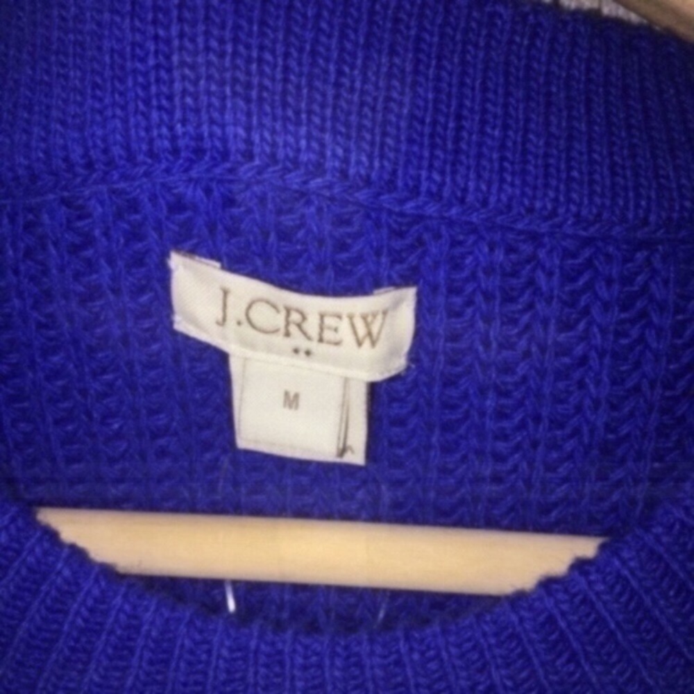 J.Crew NWT Merino Wool Blend Sweater Tank M Blue Sleeveless Knit Vest Ribbed - Picture 4 of 6